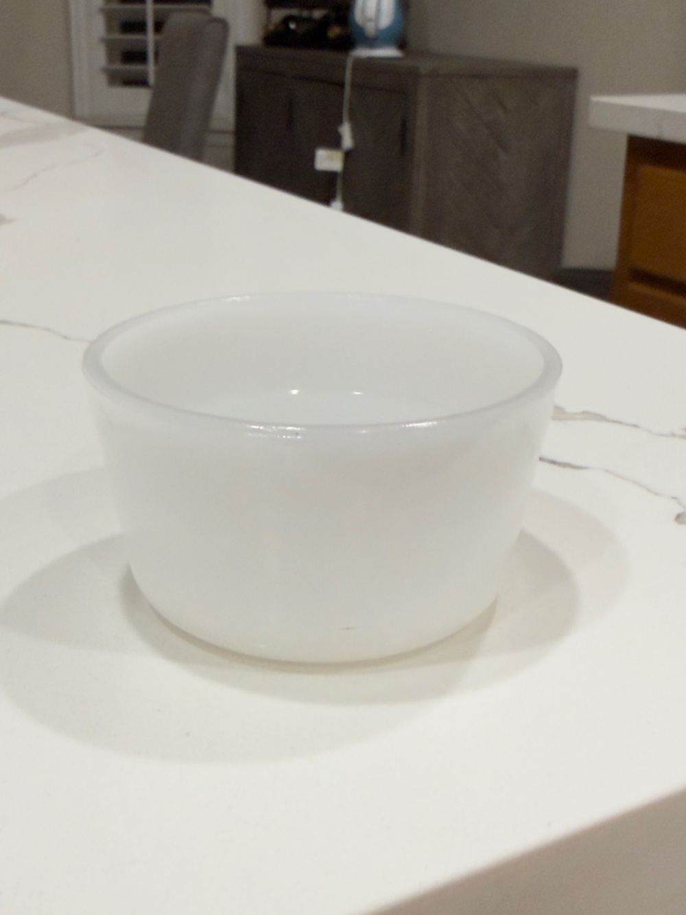 Vintage Glasbake White Milk Glass Custard Cup | Minimalist Ramekin Prep Bowl